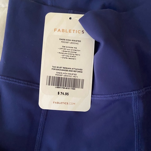 NWT fabletics blue leggings! Size XS - Picture 2 of 4